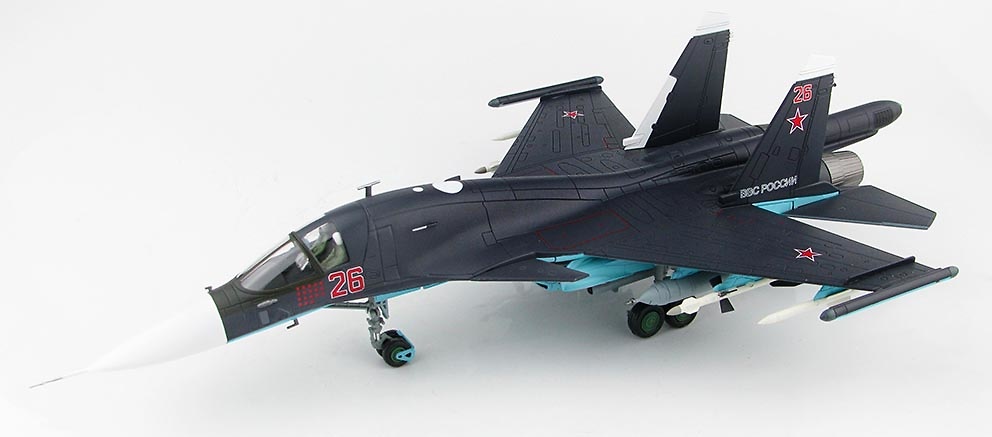 Su-34 Fullback Fighter Bomber Red 26, Russian Air Force, Siria, 2015, 1:72, Hobby Master 