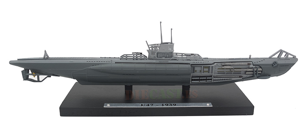 Modellino Sottomarino Atlas U47 1939 Scala 1/350 in Metallo Nuovo