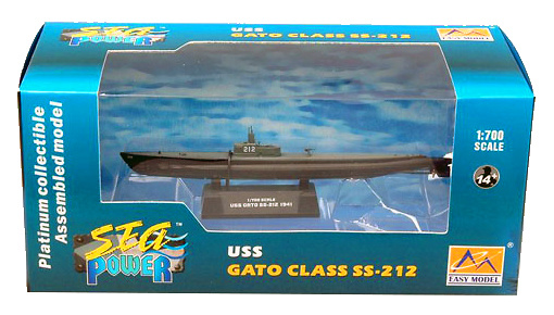 Submarino USS SS-212 GATO, 1941, 1:700, Easy Model 