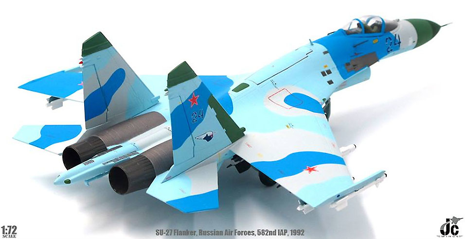 Sukhoi SU-27 Flanker, Fuerzas aéreas rusas 582a IAP, Polonia, 1992, 1:72, JC Wings 