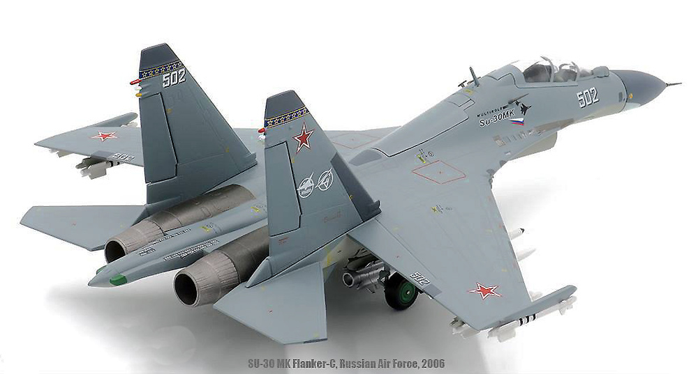 Sukhoi Su-30MK Flanker-C, White 502, Fuerza Aérea Rusa, 2006, 1:72, JC Wings 