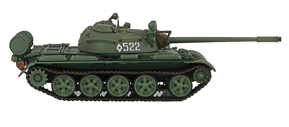 T-55 Tanque Medio Soviético, # 522, años 70, 1:72, Hobby Master 