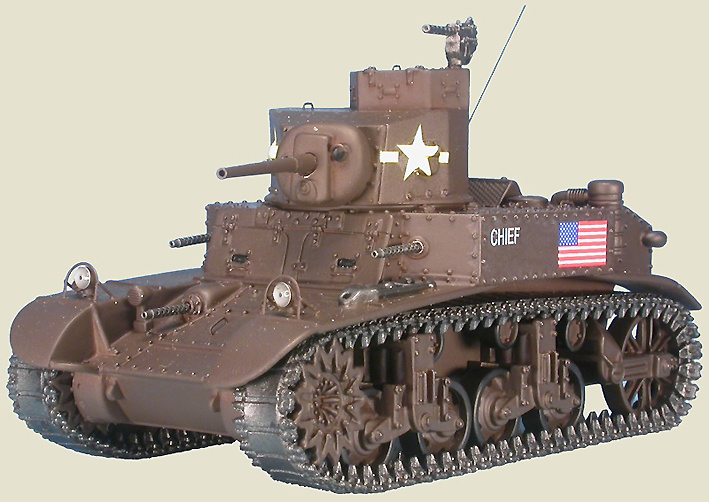 US M3 Stuart / Honey, 1st US Armored Div., Tunicia, Diciembre, 1942, 1:48, Gasoline 