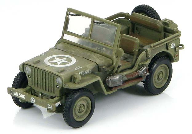 US Willys Jeep 101st Airborne Div., Normandy, 6 June 1944, 1:72, Hobby Master 