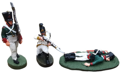 2 fusileros y un soldado abatido,  Batalla de Austerlitz, 1:60, Del Prado