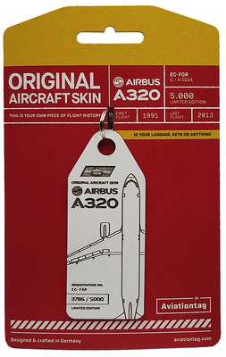 Aviationtag Airbus A320 - White (Iberia) EC-FGR White color cable adapter, 2013