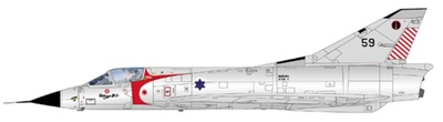 Dassault Mirage IIICJ Shahak IDF/AF 101st (First) Sqn, #59, Yoram Agmon, Hatzor AB, Israel, First Shahak Kill, July 1966, 1:72, Hobby Master