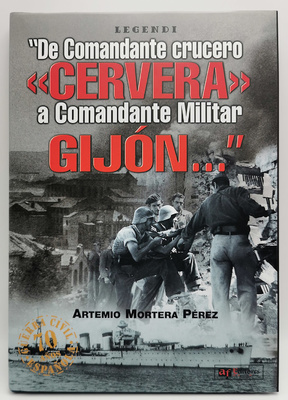 De Comandante crucero «Cervera» a Comandante Militar Gijón..." (Spanish)