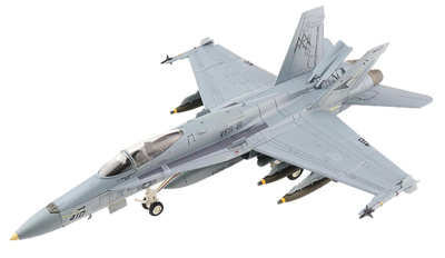 F/A-18C Hornet, USN VFA-81 Sunliners, AA410 MiG Killer, USS Saratoga, Golfo Persa, Operación Tormenta del Desierto, 1991, 1:72, Hobby Master