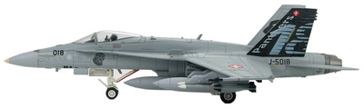 F/A-18C J-5018, 18th Sqn "Panthers" Swiss Air Force, November 2009, 1:72, Hobby Master