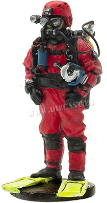 Firefighter with diving equipment, France, 2010, 1:30, Del Prado