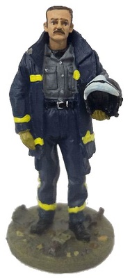 Firefighter with fire retardant suit, Madrid, Spain, 2004, 1:30, Del Prado