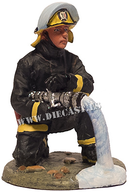 Firefighter with fire retardant suit, Punta Arenas, Chile, 1995, 1:30, Del Prado