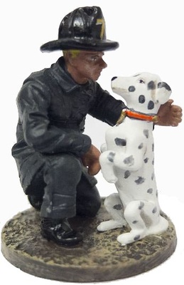 Fireman with Dalmatian dog, San Francisco, USA, 1930, 1:30, Del Prado