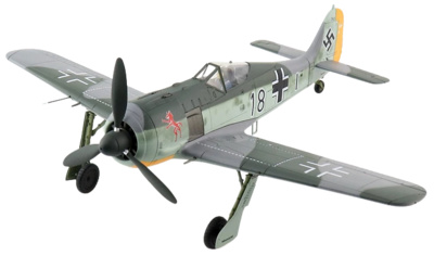 Focke-Wulf Fw 190A Luftwaffe 8./JG 2, Black 18, Rudolf Eisele, Enero, 1943, 1:48, Hobby Master