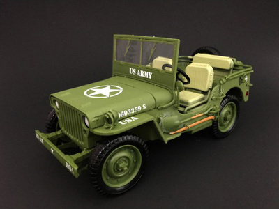 Jeep US Army, (verde), 2ª Guerra Mundial, 1:18, American Diorama