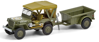 Jeep Willys MB M5 con remolque (1942) , 1:64, Greenlight