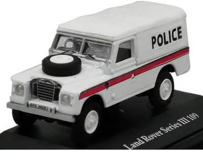 Land Rover 109 Serie III, Capota de lona, Policía, 1:72, Cararama