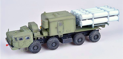 MAZ truck with "Bal-E" launcher of cruise missiles Kh-35, Russia, 1:72, Modelcollect