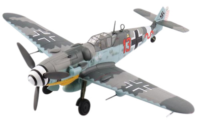 Messerschmitt BF 109G-6 “Heinrich Bartels” Red 13, 27169, 11./JG 27, Grecia, Noviembre 1943, 1:48, Hobby Master