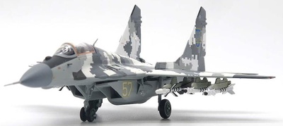 Mikoyan MiG-29MU1 Fulcrum-C ,Fuerza Aérea Ucraniana, Amarillo 57, Ucrania, 2014, 1:72, JC Wings