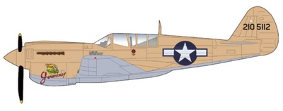 P-40N Warhawk, USAAF, Bruce Campbell, Isla Mankin, 1943, 1:72, Hobby Master