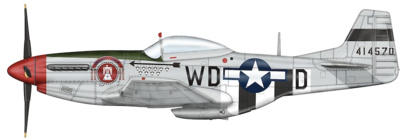 P51D Mustang USAAF 335 FS/4 FG "Capitán Ted Lines", 1:48, Hobby Master