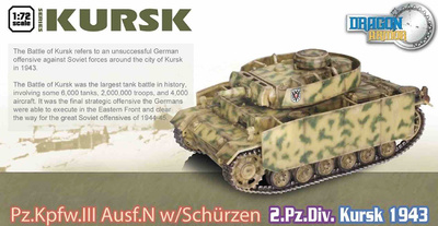 Kursk 1943 60647 DRAGON ARMOR 1/72 Pz.Kpfw.III Ausf.N w/Schurzen 6.Pz.Div 