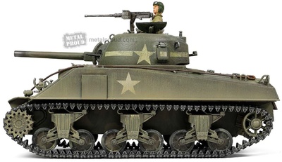 Sherman M4A3 (75), suspensión VVSS y visor de visión directa Glacis 57°, 1:32, Forces of Valor