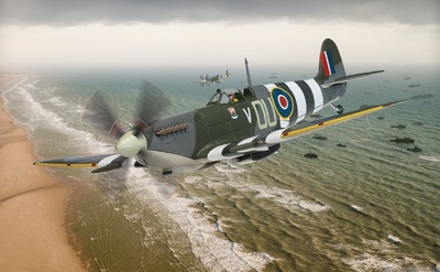Spitfire Mk IX, Johnnie Houlton, Normandía, Día D,1944, 1:72, Corgi