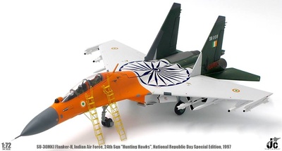 Sukhoi Su30MKI Flanker-H Indian Air Force, 24th Sqn "Hunting Hawks", 1997, 1:72, JC Wings