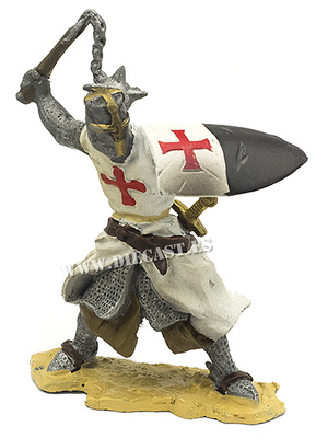 Templar attacking with flail and shield, 1:32, Hobby & Work