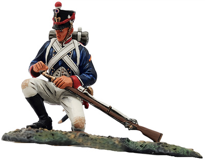 Tirador de la Joven Guardia recargando el fusil, 1810, Francia, 1:30, Patriot Models